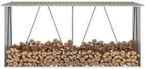 Záhradná kôlňa na drevo galvanizovaná oceľ 330x84x152 cm hnedá 47084