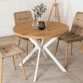 Stôl RENO 90–190 cm Dub Zlatý/Biely