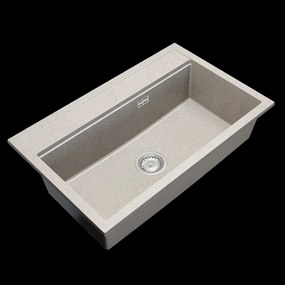 Gamma Advance, 1-komorový granitový drez 805x505x210 mm, béžová, GMA-ZLE000116