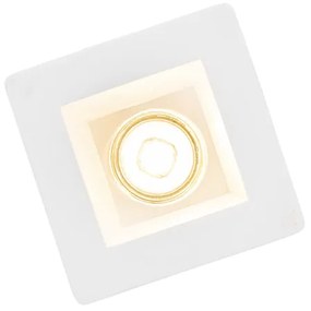 Sada 6 zapustených bodových svetiel biela 12 cm štvorcová - Gypsy Stucco