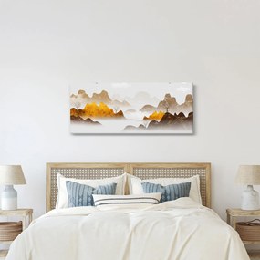 Obraz - Hory v hmle (120x50 cm)