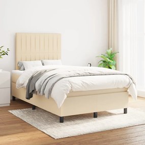 Boxspring posteľ s matracom krémový 120x200 cm látka 3141926