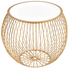 Konferenčný stolík Storage II 41cm zlatá biela