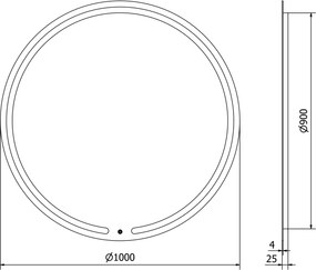 Mexen Rose, LED kúpeľňové zrkadlo s podsvietením 100x100 cm, 6000K, ochrana proti zahmlievaniu, 9810-100-100-611-00
