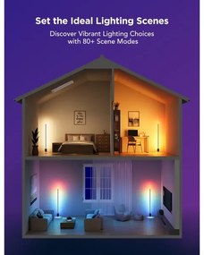Govee - LED Stojacia lampa Smart MATTER LED RGBICWW Wi-Fi + DO