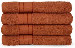 Froté bavlnené uteráky v tehlovej farbe v súprave 4 ks 50x100 cm – Good Morning
