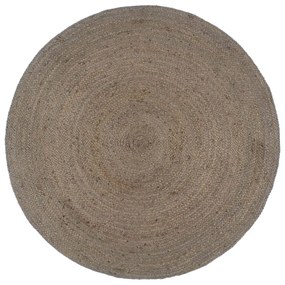 Ručne vyrobený jutový koberec okrúhly 210 cm sivý