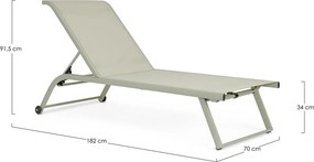 Taupe kovové záhradné ležadlo Taylor – Bizzotto