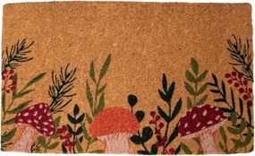 Ručne vyrobená rohožka z kokosových vlákien s hubami - 75*45*4cm