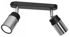 Bodové svietidlo NEST 2xGU10/8W/230V čierna/chróm