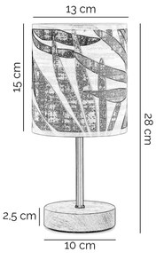 ONLI - Stolná lampa FLORA 1xE27/22W/230V 28 cm zelená/zlatá