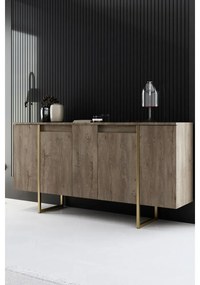 Skrinka Luxe Walnut and Gold