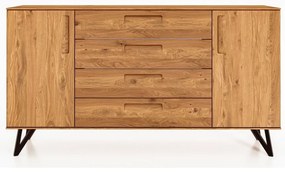 Vysoká komoda z dubového dreva 182x100 cm Golo - The Beds