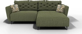 Rohová sedacia súprava Salo, zelená látka