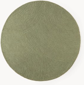 Ručne tuftovaný okrúhly vlnený koberec Eleni