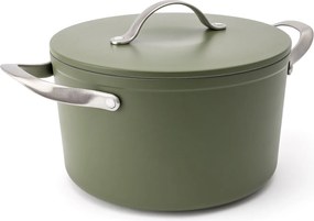Elmich Nepriľnavý keramický hrniec Zen Ø 24 cm – olivovozelený