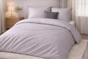 Posteľná obliečka Damašek Svetlosivá 200x220 / 2×70x80 cm – elegantný damaškový vzor, 100% bavlna, zips