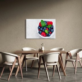 Obraz - miska s lesným ovocím (90x60 cm)
