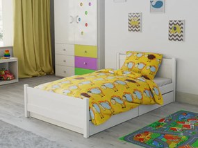 Krepové obliečky do postieľky Beránkovia žlté