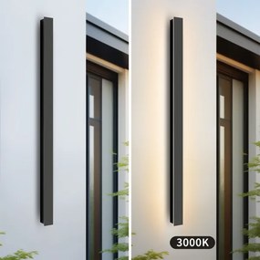 Brilagi - LED vonkajšie nástenné svietidlo LINEAR LED/22W/230V 3000K IP65 čierna
