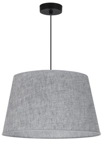 Závesné svietidlo Len, 1x šedé textilné tienidlo, (fi 44 cm), b