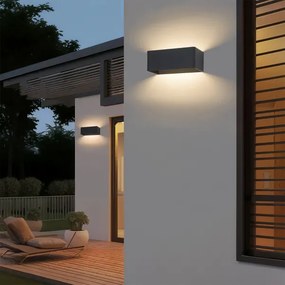 Brilagi - LED vonkajšie nástenné svietidlo DONNANI LED/7W/230V 20 cm čierne IP44
