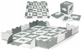 Penová podložka pre deti 151 x 151 cm - puzzle zvieratka