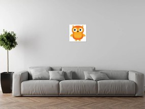 Gario Obraz na plátne Oranžová sovička Rozmery: 30 x 30 cm