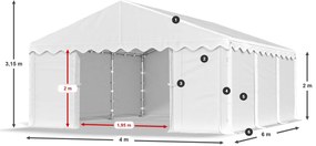 Bestent Skladová hala/ garáž 4x6x2m Comfort PE 240g