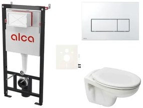 Cenovo zvýhodnený závesný WC set Alca do ľahkých stien / predstenová montáž + WC Ceramia S-Line Pro SIKOASP8