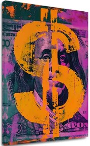 Obraz Money Benjamin na plátne | Maľovaná štruktúra