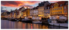 Obraz - Nyhavn, Kodaň (120x50 cm)