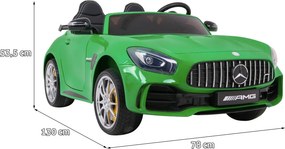 Ramiz Elektrické autíčko Mercedes-Benz GT R pre deti zelené + pohon 4x4