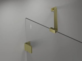 Mexen Lunar Duo, výklopný sprchový kút 100 x 90 cm, 8mm číre sklo, zlatý matný profil, 834-100L-090P-55-00