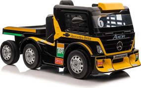 LEAN CARS Elektrické autíčko Mercedes s návesom XMX622B, LCD, žlté