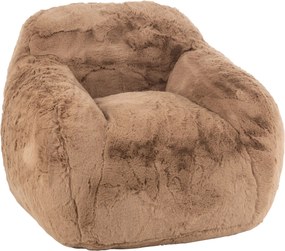 Taupe plyšové kreslo Cuttie - 98*99*75 cm