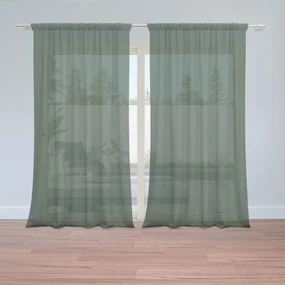 Sablio Záclony Lesná zelená: 2ks 150x250cm