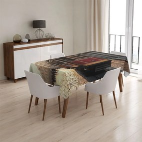 Sablio Obrus Historická červená električka - 90x90 cm