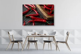 Obraz doska s chili papričkami - 90x60