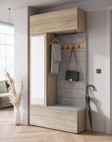 Predsieňová zostava so sedením 115 cm Tejo dub sonoma (TEJ0091+TEJ244)