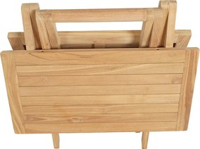 Záhradný konferenčný stolík Jakarta 50x50 cm, skladacia, teak
