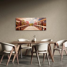 Obraz - drevený most (120x50 cm)