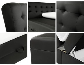 Kontinentálna posteľ Limbo, Rozmer postele: 140x200, Dostupné poťahy: ekokoža Soft 029 (sivá)