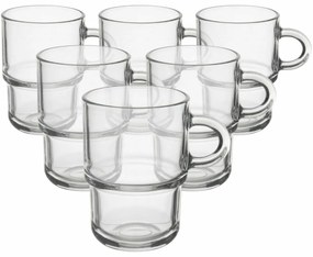 Orion Sada sklenených hrnčekov Cozy 6 ks, 0,35 ml