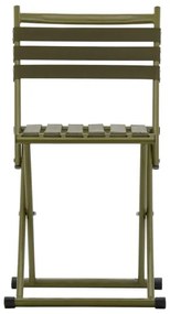 Skladacia kempingová stolička s operadlom zelená