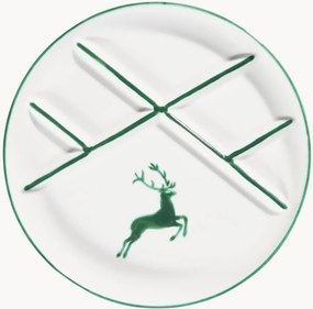 Ručne vyrobený tanier na fondue Grüner Hirsch