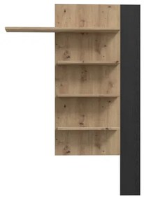 Nástenná polica INAR dub/čierna