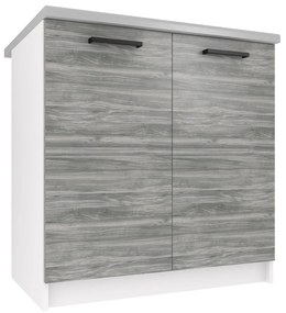 Kuchynská skrinka Belini spodná 80 cm šedý antracit Glamour Wood s pracovnou doskou  TOR SD80/0/WT/GW/0/B1