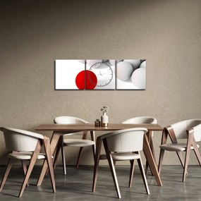 Obraz gulí (s hodinami) (90x30 cm)