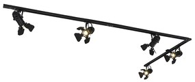 Inteligentný koľajnicový systém čierny 5-svetlo vrátane Wifi GU10 - Movie